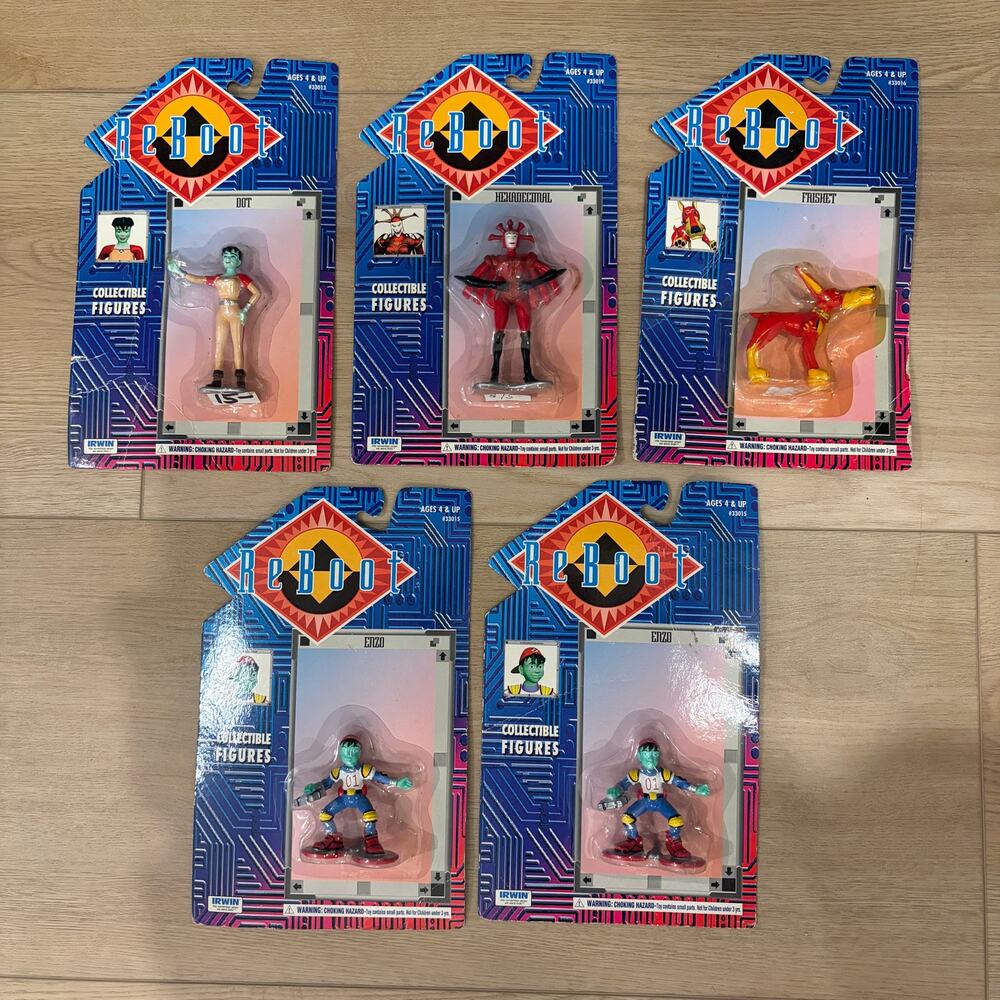 LOT 5 ReBoot Collectible Action Figures Irwin 1995